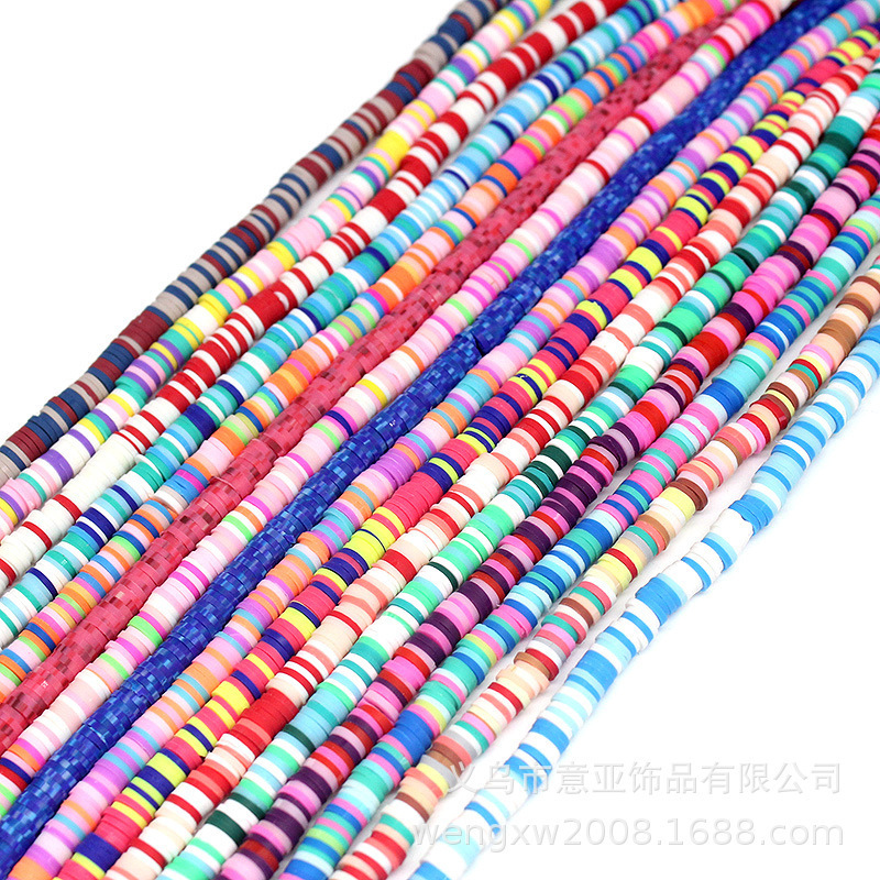 Gradient Color Polymer Clay Beads Beautiful Spacer Gasket Beads For Jewelry Making Necklace Bracelets Earring DIY Craft Material