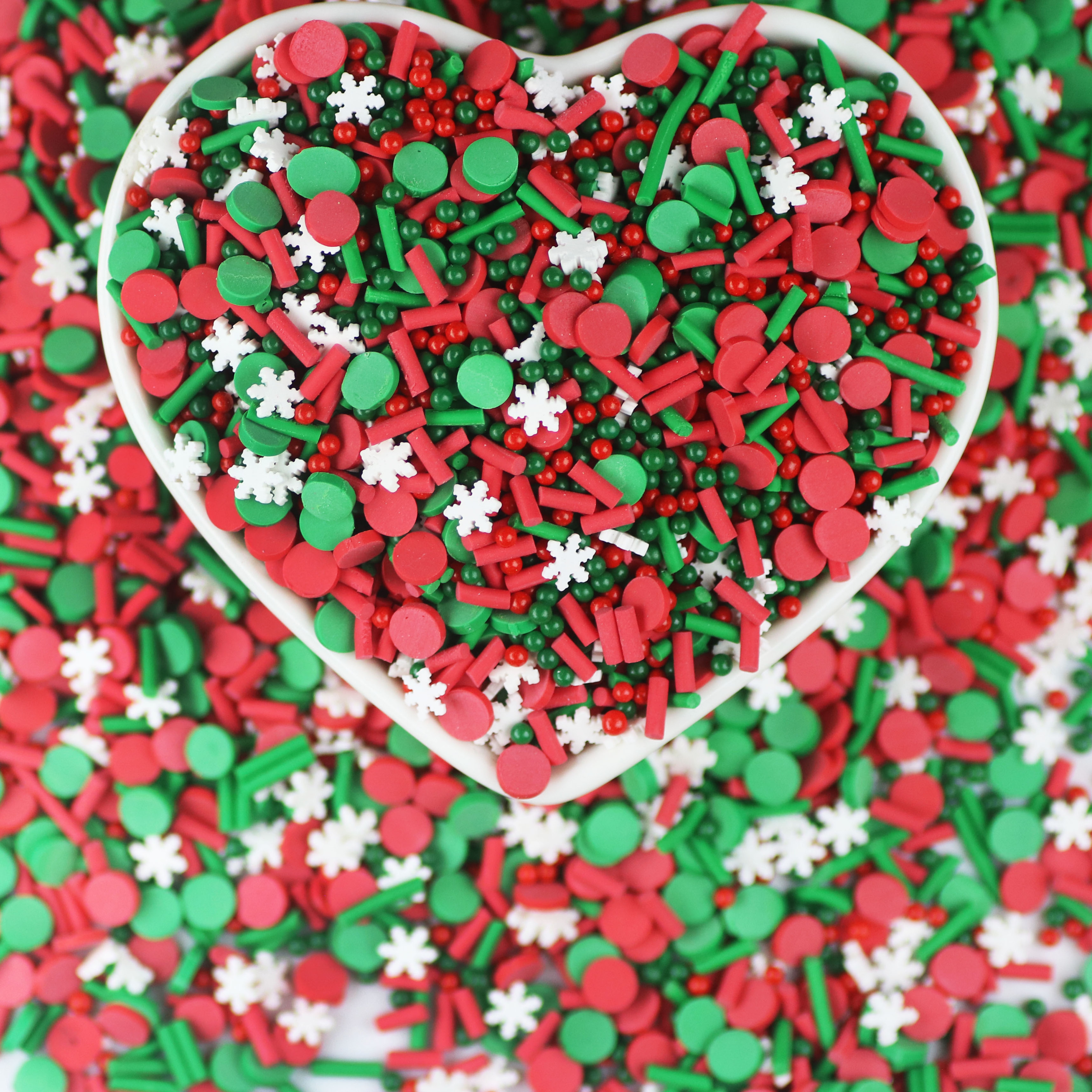 500G/BAG Christmas Snowflakes Mix Sprinkles Polymer Clay Slices Sprinkles For Slime Filler Clay Crafts