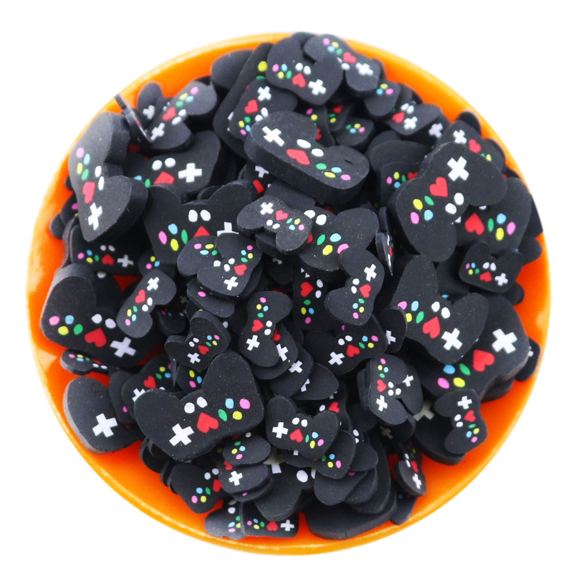 1KG Black Gamepad Polymer Clay Sprinkles Slices Mix For Slime DIY Crafts