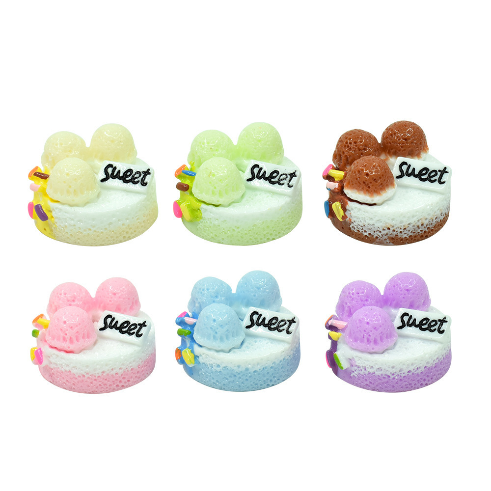 Food Play Resin Snowball Mousse Mix Resin Charms Cabochon For Slime Filler Dollhouse Diy Craft Phone Case Fridge Hairclip