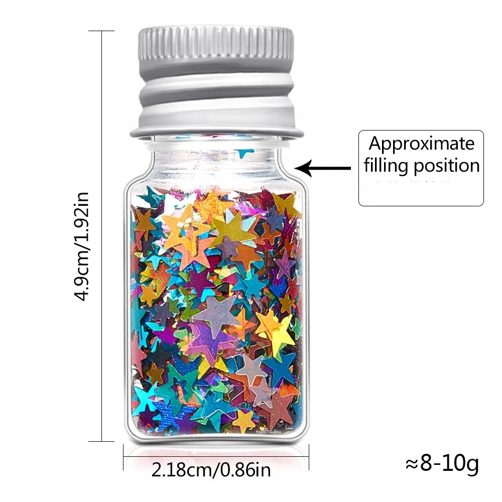 HENGXIN High-quality Laser Sliver White Blue Pink Christmas Snowflakes Glitter Cosmetic Sequins For Nail Charms Slime Filler DIY