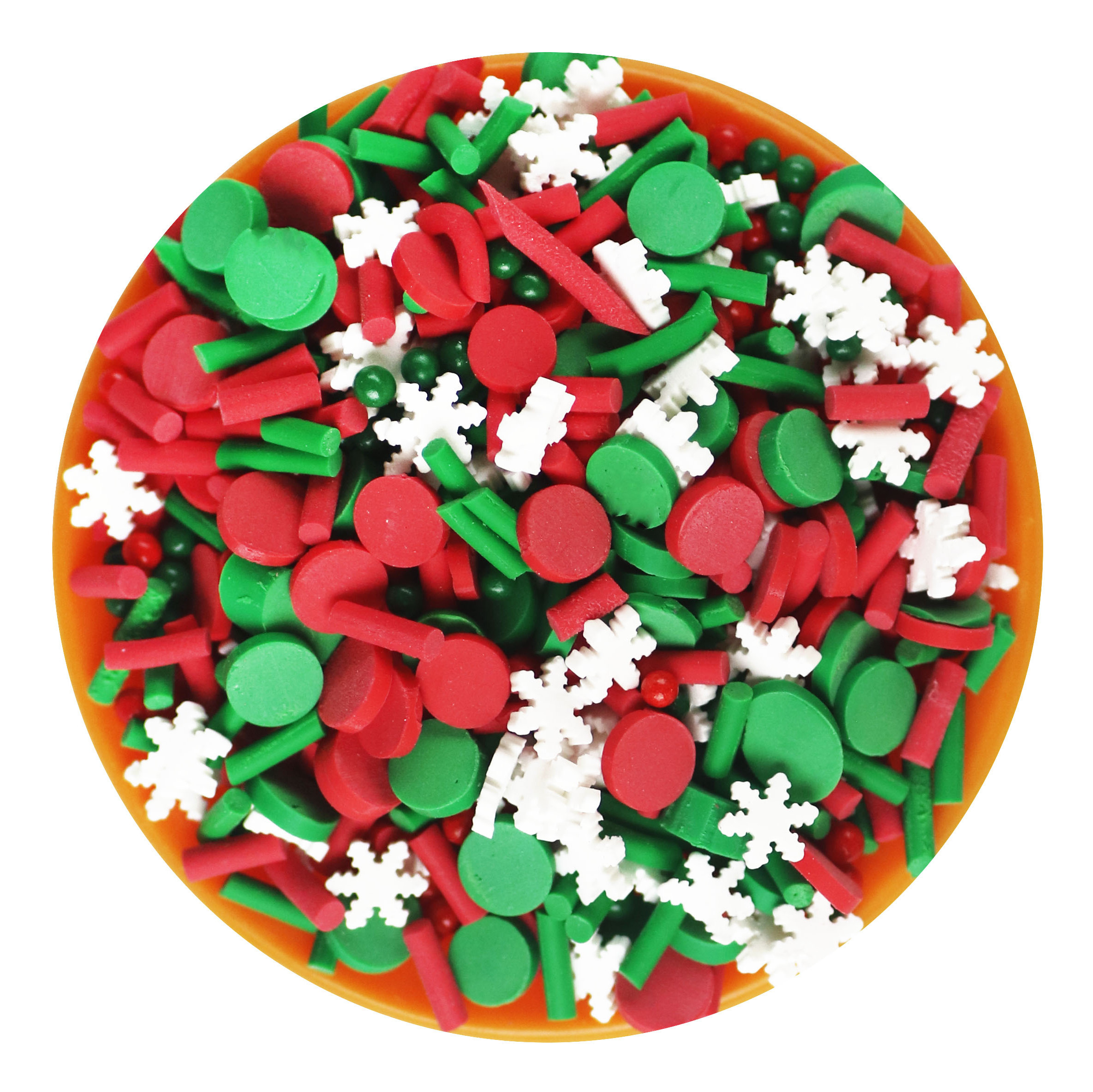 500G/BAG Christmas Snowflakes Mix Sprinkles Polymer Clay Slices Sprinkles For Slime Filler Clay Crafts