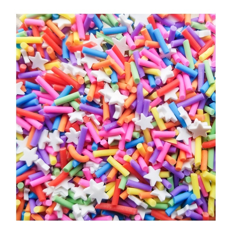 Rainbow Polymer Clay Candy Sprinkles, Slime Supplies, Accessories, Craft, Bulk, Miniature