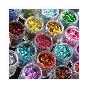 HENGXIN Wholesale Bulk Manufacturer Supply 8g Laser Mixed Glitter For Slime Filler DIY Crafts Nail Art Decoration