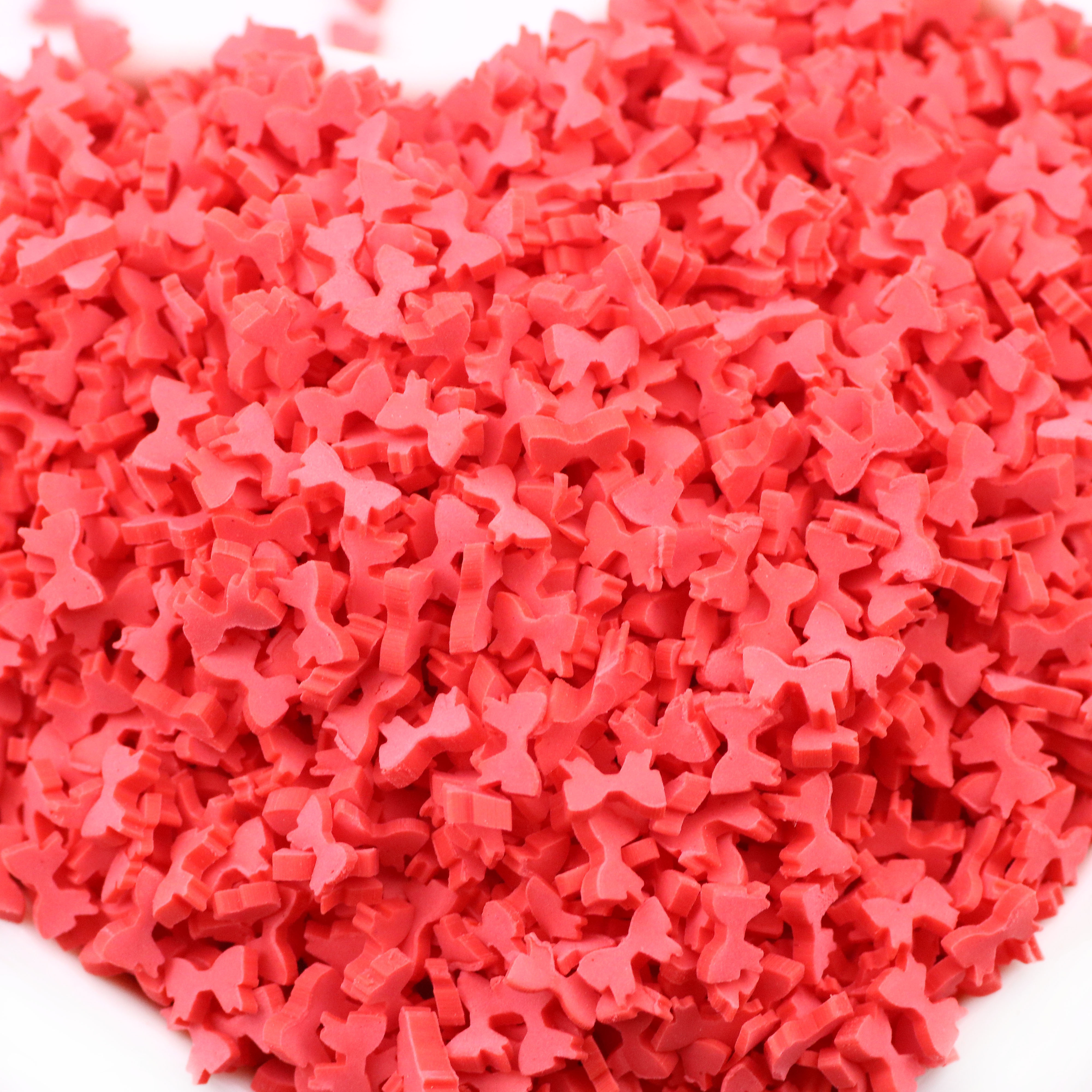 500G Christmas Red Bow Polymer Clay Sprinkles Slices For Slime