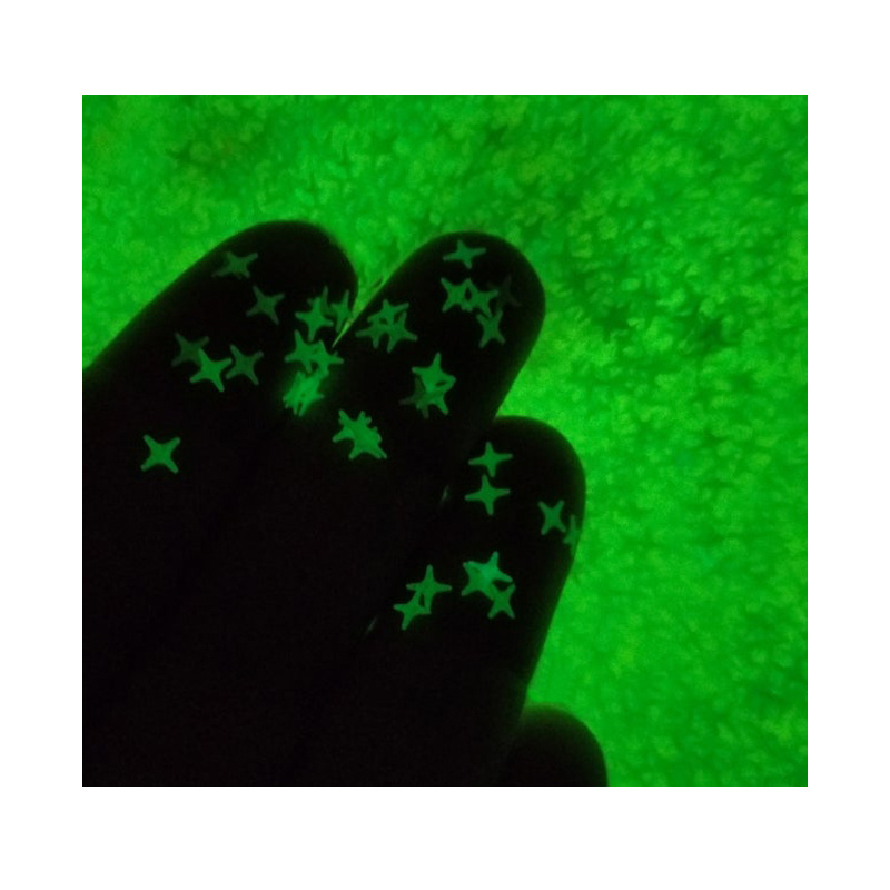 HUIHONG Four Pointed Star Glow in the Dark Star Glitter for Slime, Glow Glitter, Nail Art and kawaii Resin Embellishments