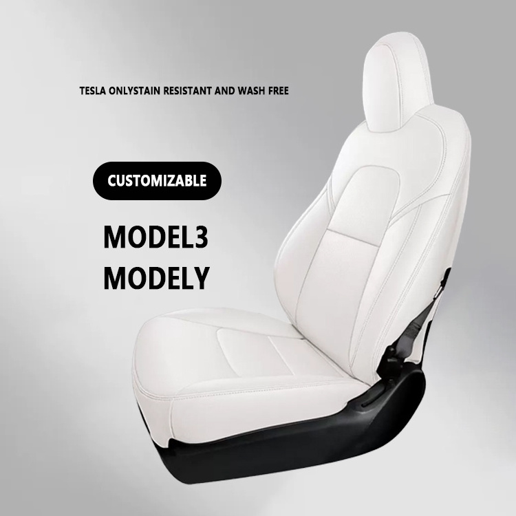 Fully covered waterproof leather seat cover for Tesla Model 3/Y Waterproof and stain-resistant  suitable for tesla seat covers