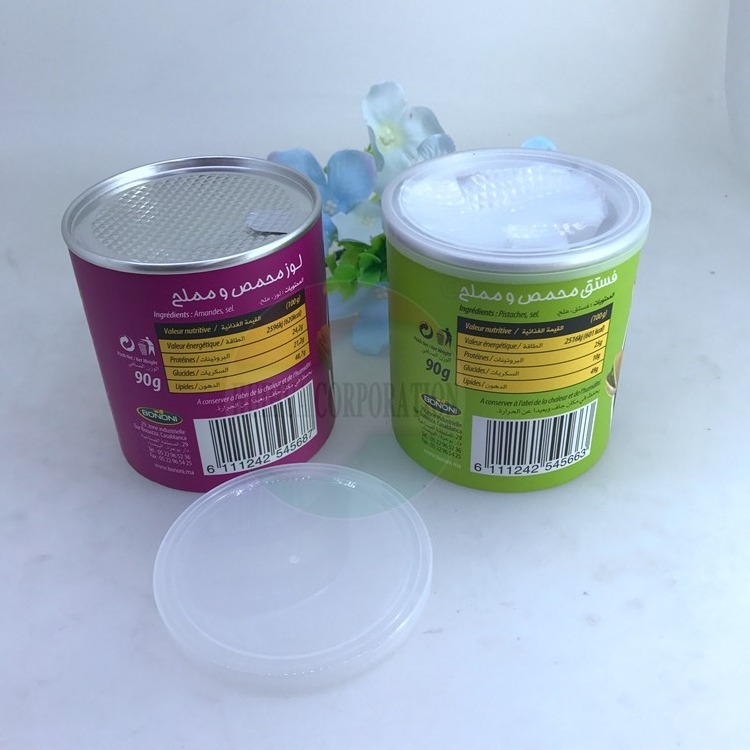 Composite Paper Can with Aluminum Easy Open End Paper Canister