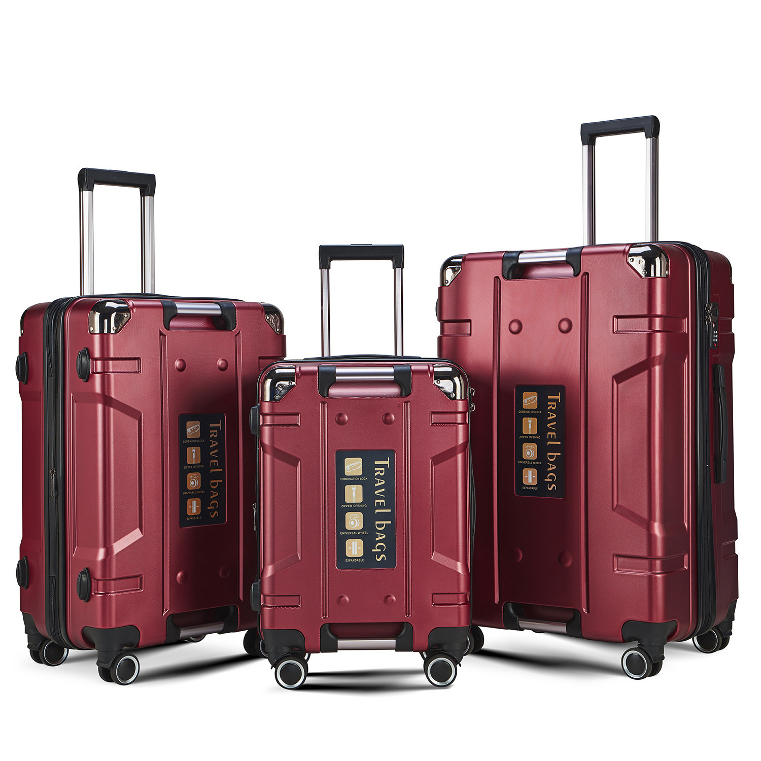 New Fashionable Business Luggage Metal Alloy Suitcase Soft-sided Travel Wheels Maletas Trolley Suitcases