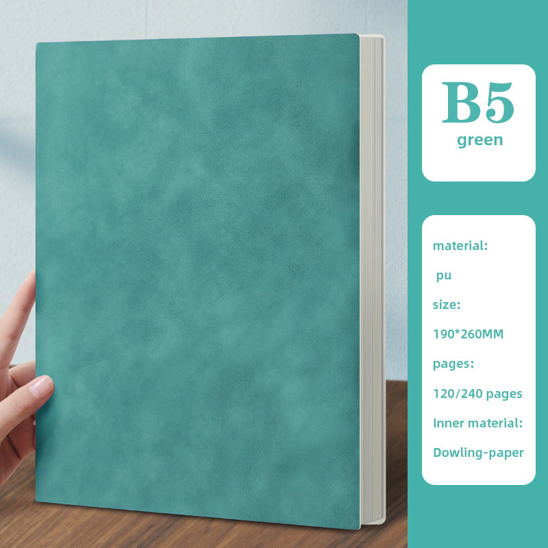 Wholesale Thickened A5 Notebook With Custom Logo Business B5 Meeting PU Leather Notepad Stationery