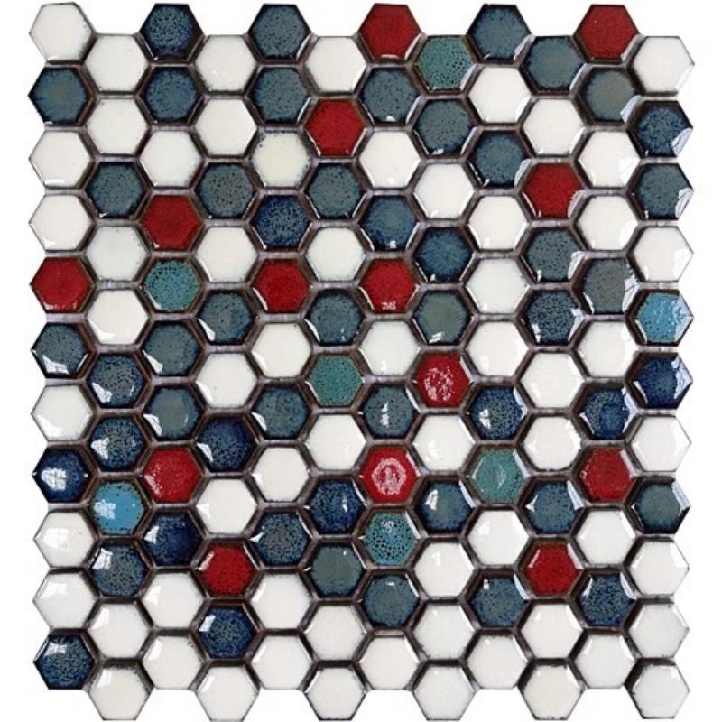 hot patterns small premium hexagonal ceramics mosaics tiles for wall floor living room background kitchen backsplash