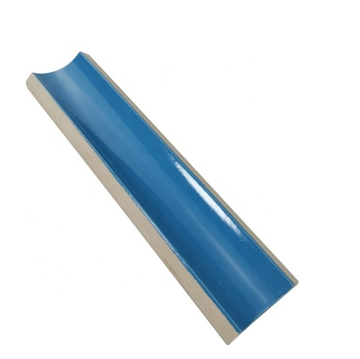 factory 244x119mm non slip swimming pool edge coping tile handgrip bullnose ceramic International Standard