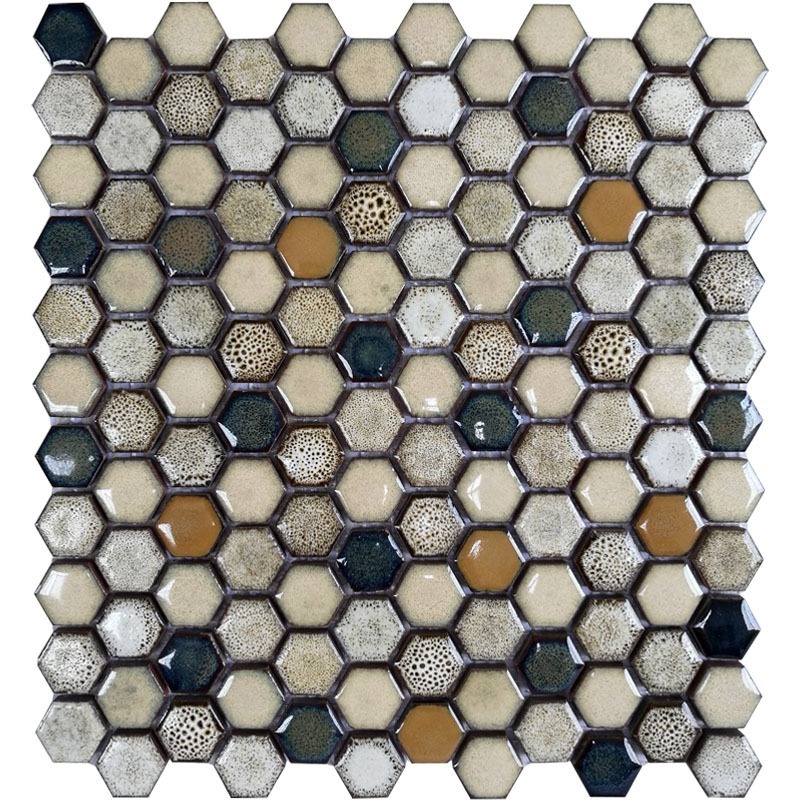 hot patterns small premium hexagonal ceramics mosaics tiles for wall floor living room background kitchen backsplash