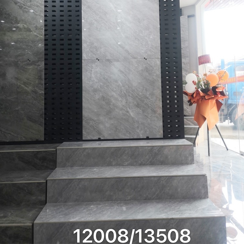 customized grey 1350x470mm non slip porcelain marble tiles for stairs made in china