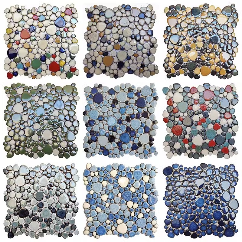 hot cobblestones mosaic 300x300 ceramic wall tile for interior bathroom pool washroom wall flooring