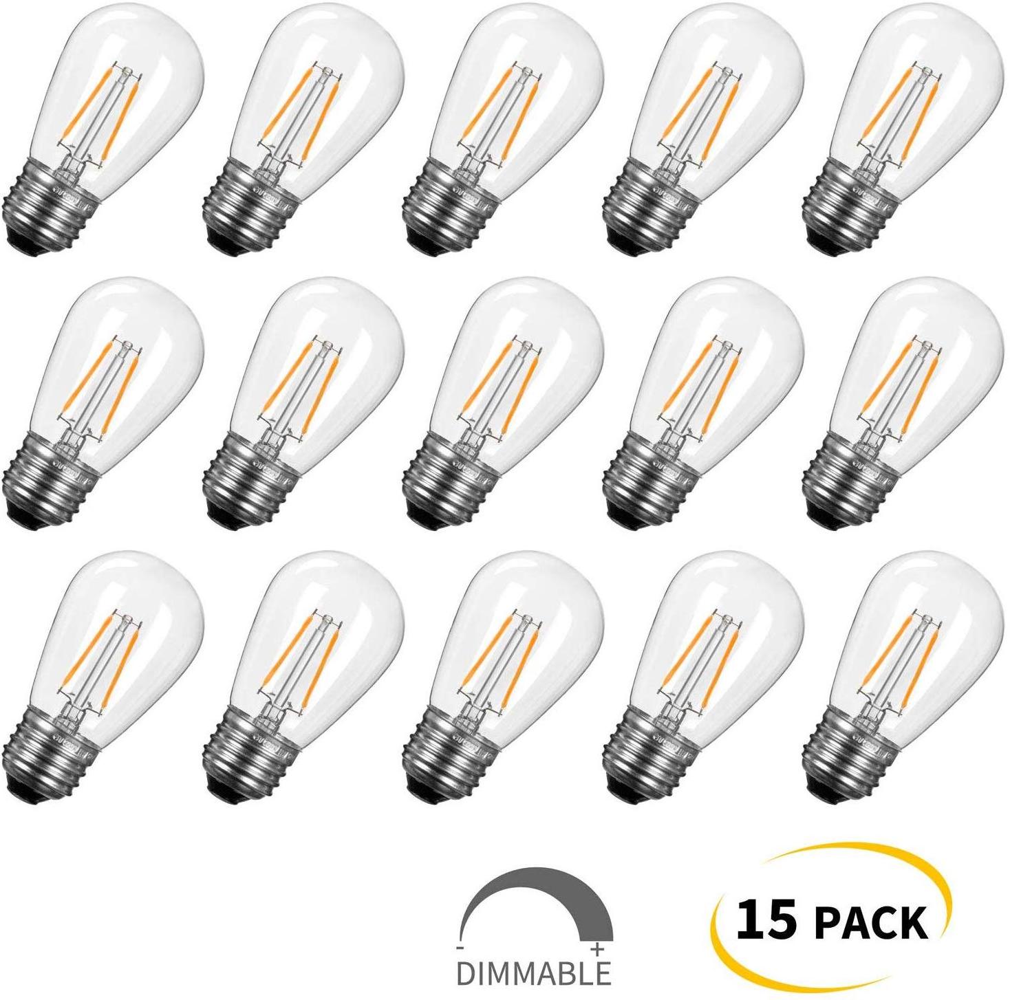 Amzone top-selling Shatterproof LED E26 E27 S14 Replacement Light Bulbs, Fit for Commercial outdoor patio string lights,25 pack