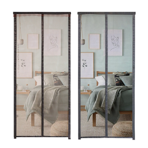 Multiple size custom-made Cheap mosquito net Door screen Magnetic black self-closing  hand-free automatic door curtain