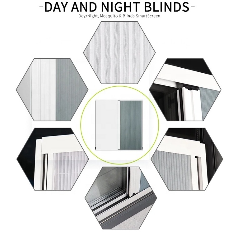 Blind screen dual honeycomb blinds and pleated screen mesh dual combination fly blind combo