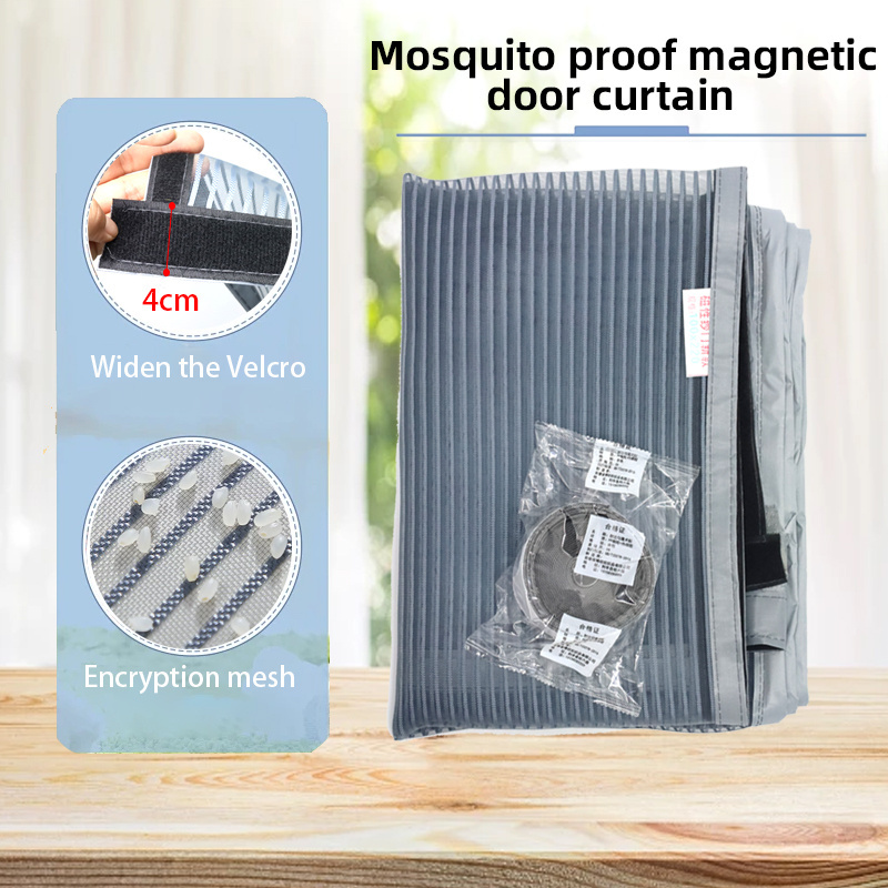 Cheap Magnetic Curtain Automatic Closing Polyester  Anti Dust Insect Fly Mosquito Net Door Curtain