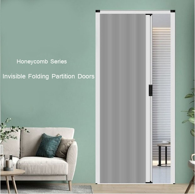 Honeycomb Pocket Sliding Doors Space-Saving Honeycomb Folding Partition Sliding Door