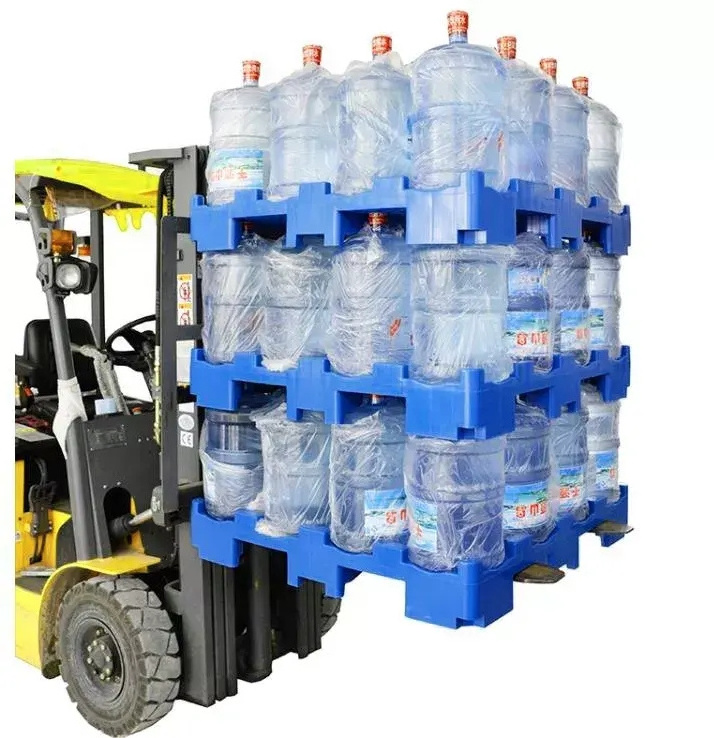 Warehouse Storage 5 Gallon Pure Drinking Water Bottle Bucket Package Using Heavy Duty Plastic Pallet Price