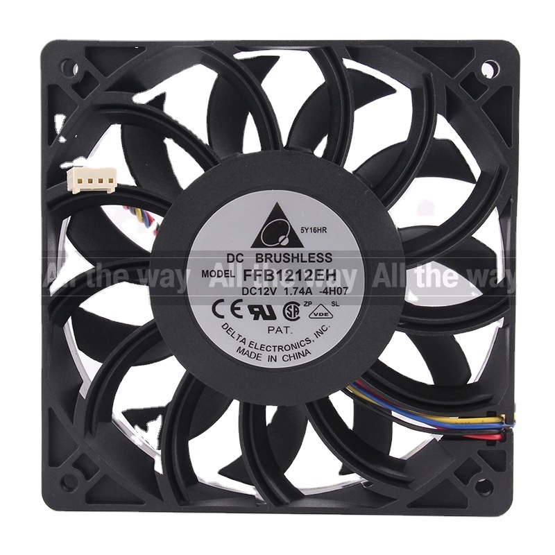 Original Delta 24V 48V DC12V 1.74A EC AC 120X120X25MM 12CM 12025 4-wire PWM dual ball bearing chassis FFB1212EH cooling fan