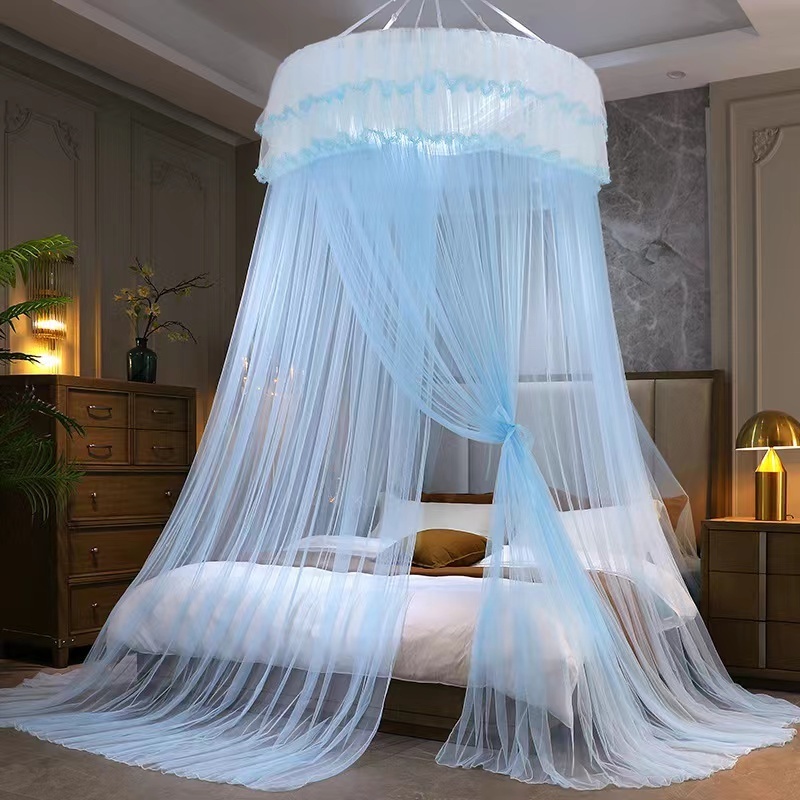 2022 hot sale High Quality Affordable Elegant Lace Round Circular Anti-mosquito Bed Net Canopy