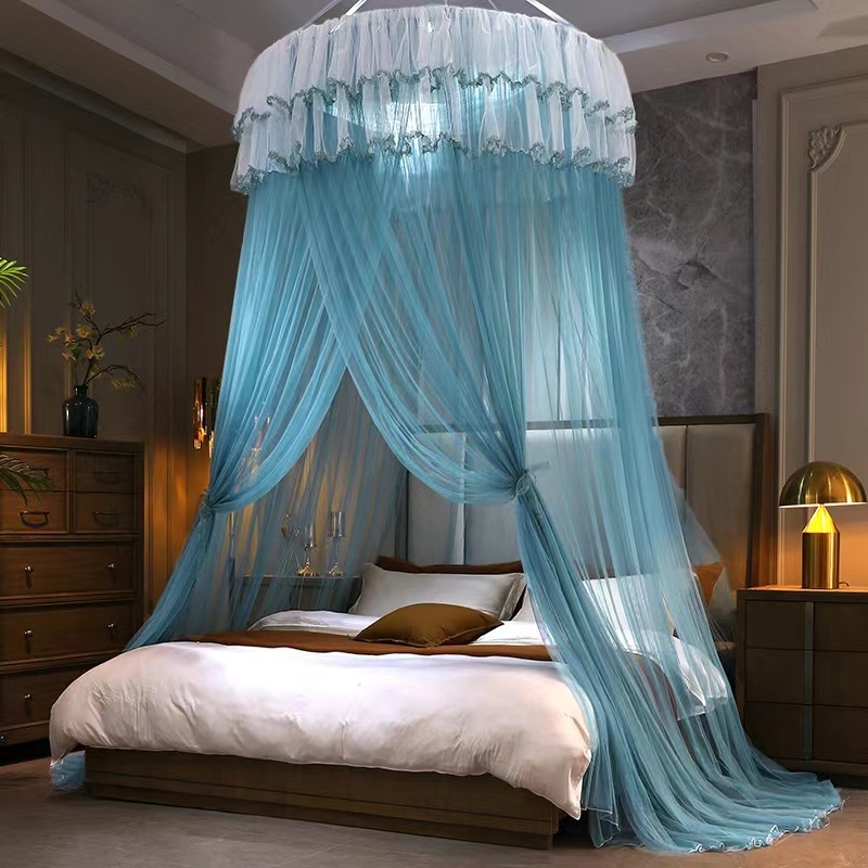 2022 hot sale High Quality Affordable Elegant Lace Round Circular Anti-mosquito Bed Net Canopy