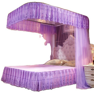 TikTok New style bed net U - shaped track bed household princess decoration queen size bed mosquito net