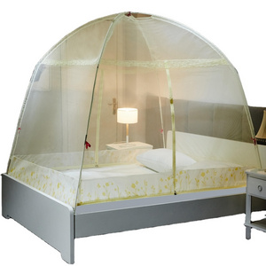 Pop up Free installation Auto Stand Two Doors Affordable Long Lasting folding mosquito nets camping mosquito net