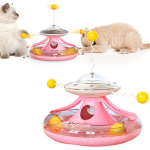 Fancy Turntable Eating Slow Bowl Game Feeder cat Toy pet Toy For Pet