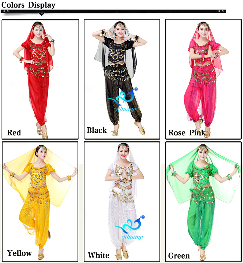 Wholesales Sexy Indian Belly Dance Suit Bollywood Performance Professional Arabic Belly Dance Costumes Sets