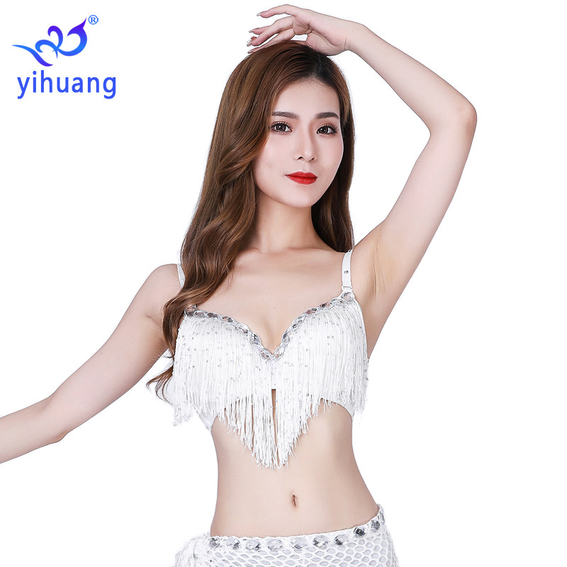 High Quality Belly Dance Costumes Sexy Tassel Bra Festival Halloween Christmas Party Tops Rave Performance Wear