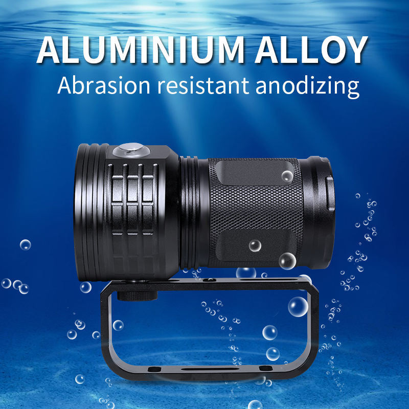 Helius New L2 Luminous LED Diving Professional Waterproof Manufacturer Aluminum Alloy Diving Flashlight