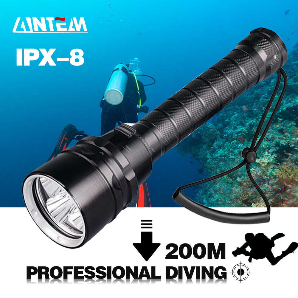 Helius Powerful Scuba Diving Light Underwate Flashlight Waterproof  Aluminum 1000 Lumen Rechargeable Led Flashlight for diving