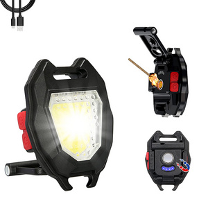 LED Small Flashlight 1000 Lumens Rechargeable Key Chain Light COB Multi-Function Mini Work Light