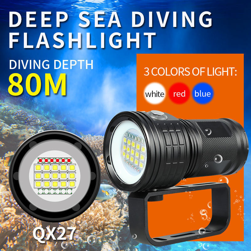 Helius New L2 Luminous LED Diving Professional Waterproof Manufacturer Aluminum Alloy Diving Flashlight