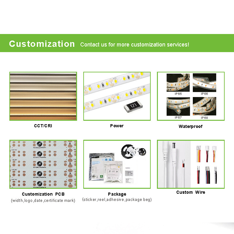 Single High cri90 24v 8mm PCB 120Leds/m Smd 2835 5m Led Strip Smart Flexible Strip Light