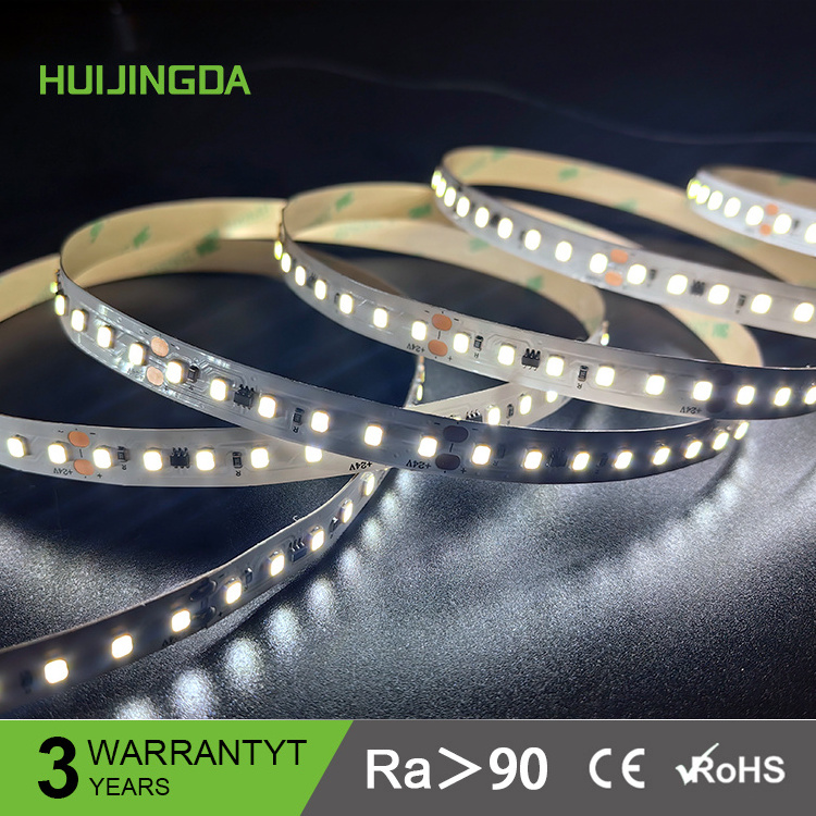 Factory 24V 2835 SMD cri 90 120leds/m 10W/m 20m IP20 no voltage drop flexible led strip light