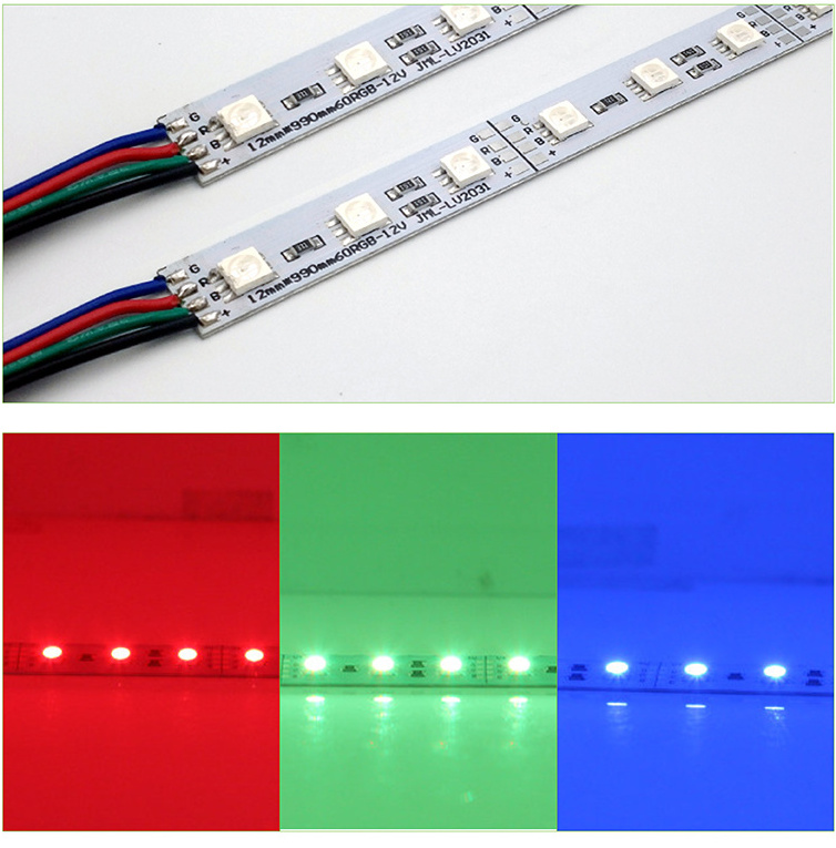 Factory wholesale  SMD 5050 RGB 12v 60LEDs/m led rigid strip light bar/Smart Strip Lights