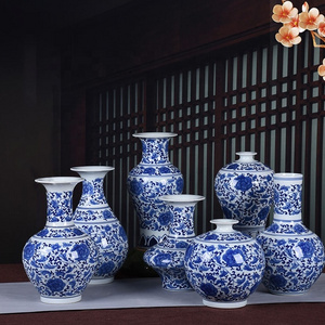 Jingdezhen Ceramic Vase Hand-painted Blue and White Porcelain Plum Bottle Decoration