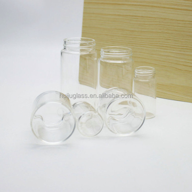 tall glass match jar with bamboo lid