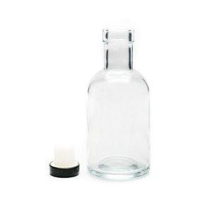 Small Empty Spirit Whisky Wine Bottle 50ml 100ml Mini Glass Alcohol Liquor Bottles w/ T cork Top