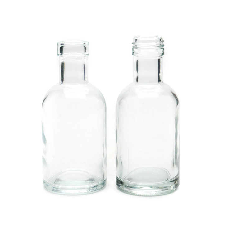 Small Empty Spirit Whisky Wine Bottle 50ml 100ml Mini Glass Alcohol Liquor Bottles w/ T cork Top