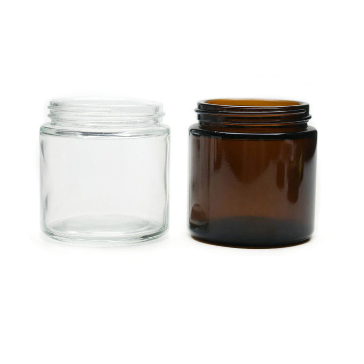 5ml 10ml 20ml 30ml 30 ml 50ml 60ml 100ml 120ml 4oz empty cosmetic cream amber glass jar with aluminum metal lid