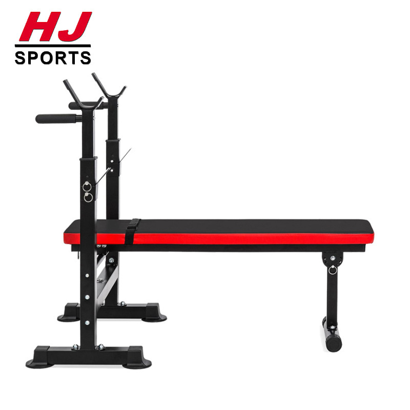 HUIJUN Home fitness weight training bench barbell rack multifunctional folding flat weight bench HJ-11015