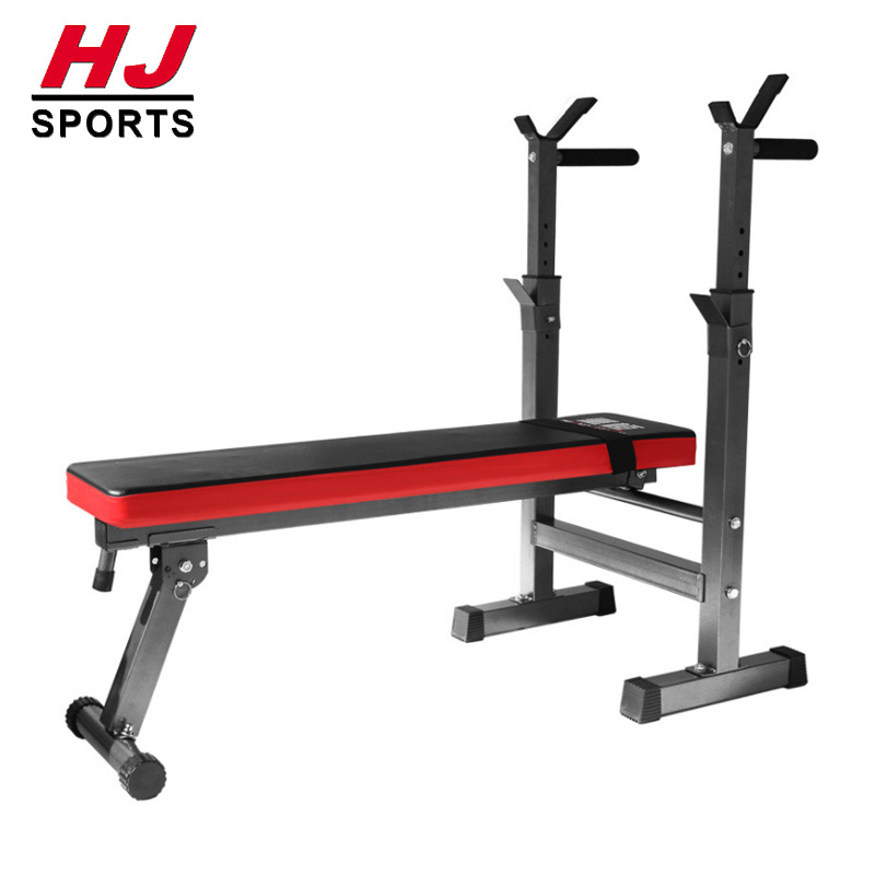 HUIJUN Home fitness weight training bench barbell rack multifunctional folding flat weight bench HJ-11015