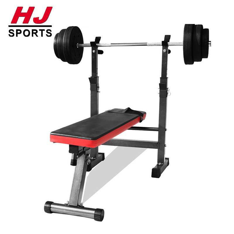 HUIJUN Home fitness weight training bench barbell rack multifunctional folding flat weight bench HJ-11015