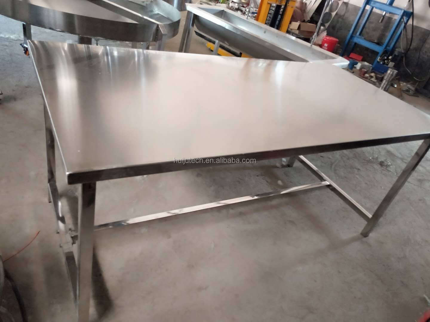 fish cleaning table Stainless steel work bench / food preparation work table for / stainless steel worktable for slaughter