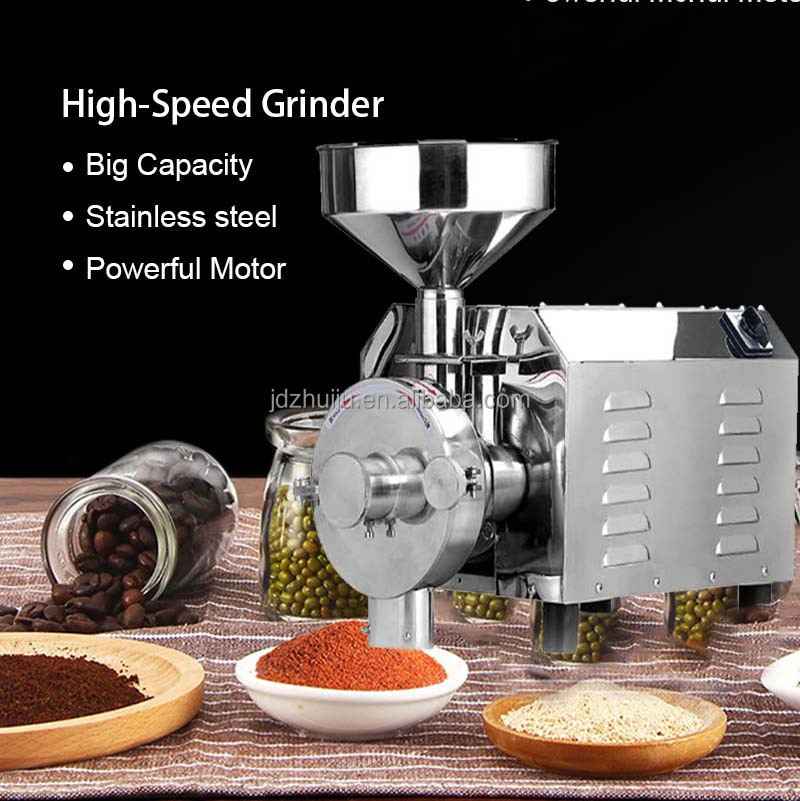 High-Speed Spices Herb Nuts Grinder/Grains Milling grinding Machine/Industrial Almond Flour Mill Making Machine